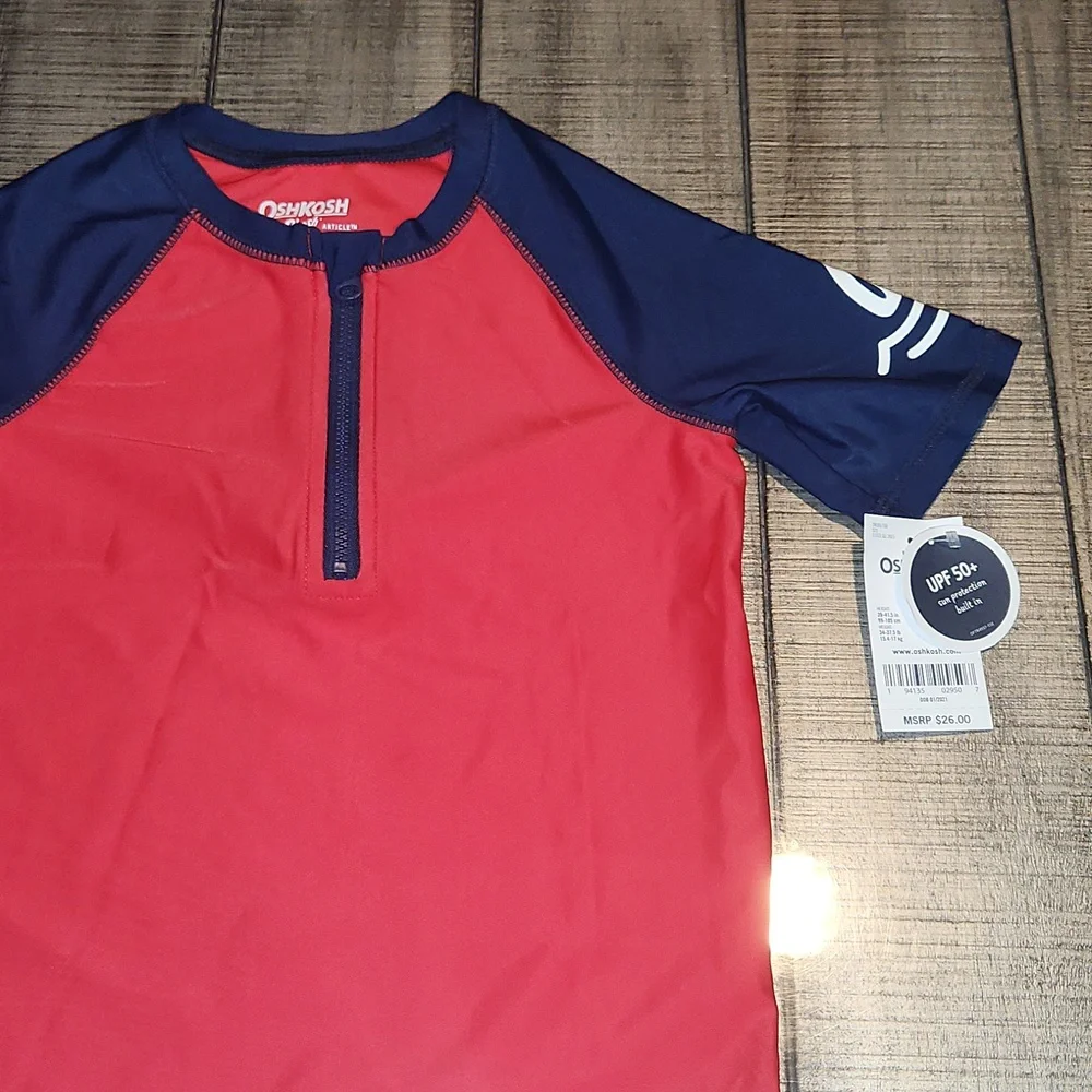 NWT Oshkosh B'gosh Red Swim Shirt